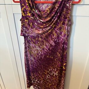 MP dress used animal print purple